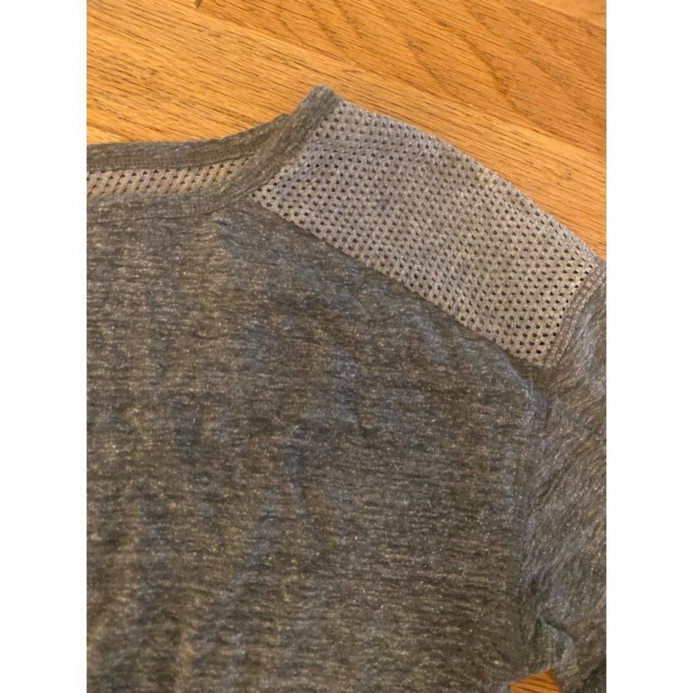 Cynthia Rowley women's casual grey cotton blend mesh shoulders shirt size large - Picture 3 of 9